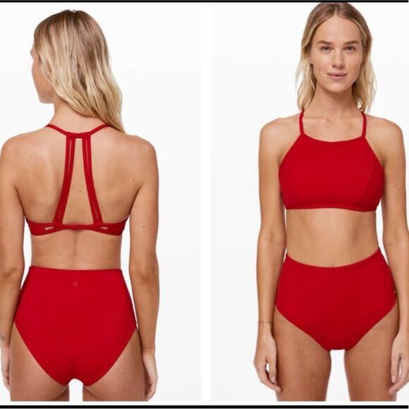 Lululemon Sea the swim bikini top Red size 4 - Picture 2 of 2